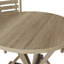Table moderne, ronde 45,7 po, bois d'hévéa massif, finition rustique antique, patiné, table de salle à manger ronde brun grisâtre de 45,7 po, conception en bois, brun, pour 4 personnes