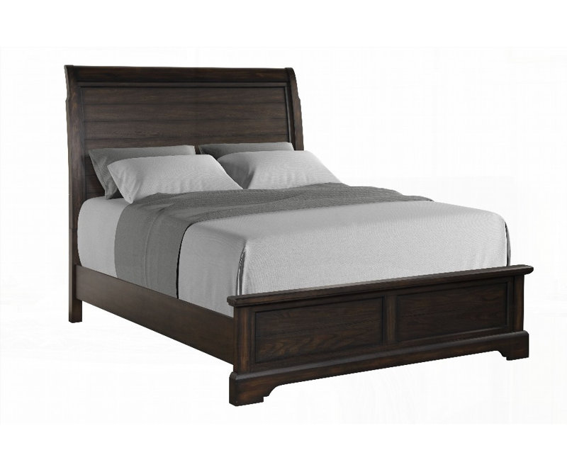 Grand lit-bateau sans sommier tapissier & amp; Support solide, Grand lit