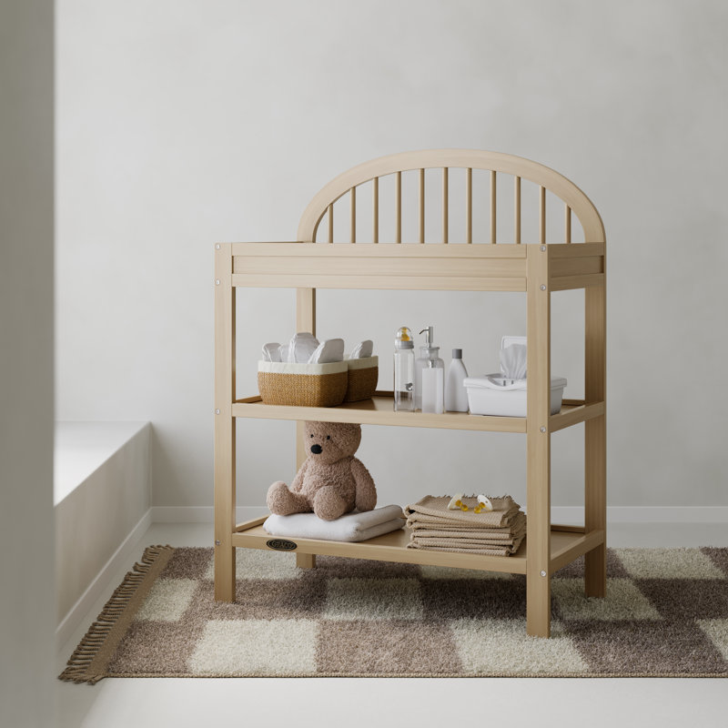 Olivia Changing Table With Pad, Driftwood