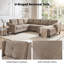 Canapé d'angle modulaire en chenille en forme de U de 106,3 pouces avec accoudoirs évasés et dossier capitonné-776916716