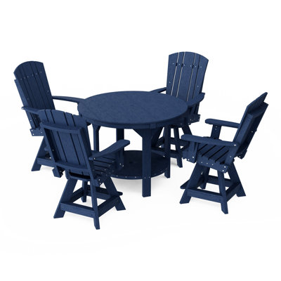 Ensemble de salle à manger 5 pièces à hauteur de comptoir Heritage avec chaises pivotantes Heritage