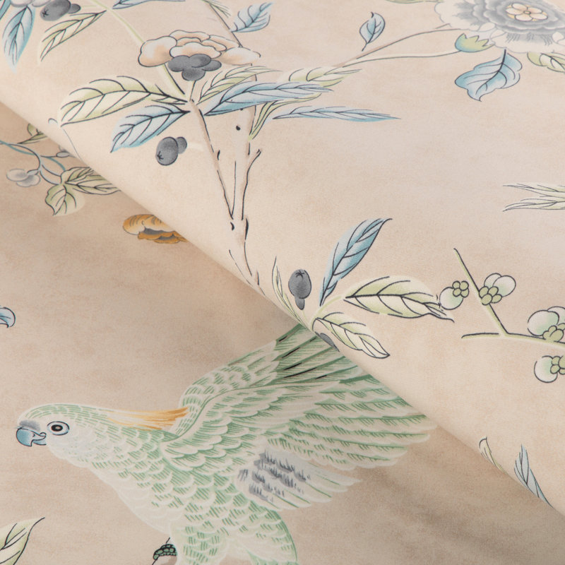 La Menagerie Kanchou Print 100% Cotton Fabric, Sand