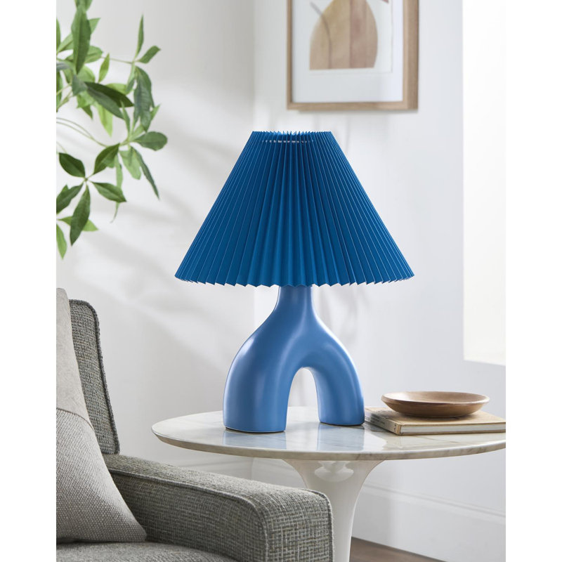 Lampe de table Celes, Bleu, Bleu