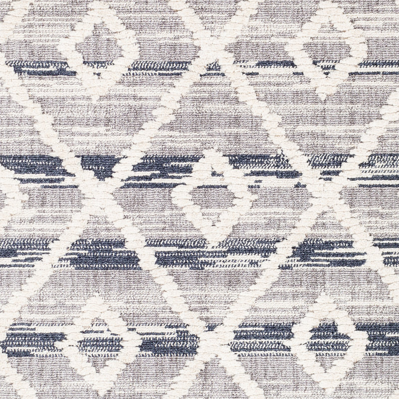 Highpoint Geometric Gray/Cream Area Rug, Rectangle 5'3" x 7'3"