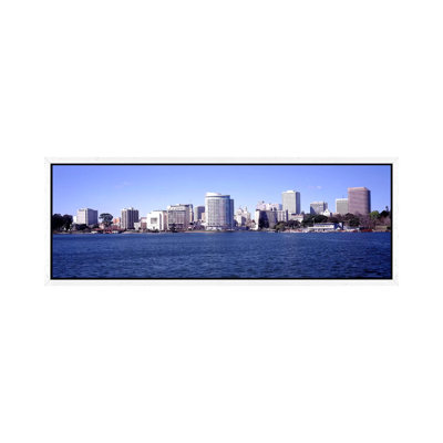 Skyscrapers In A Lake, Lake Merritt, Oakland, California, USA by Panoramic Images - Panoramic Gallery-Wrapped Canvas Giclée on Canvas
