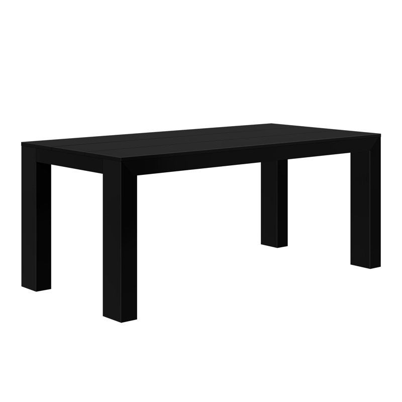 Modern 72" Rectangular Dining Table, Black