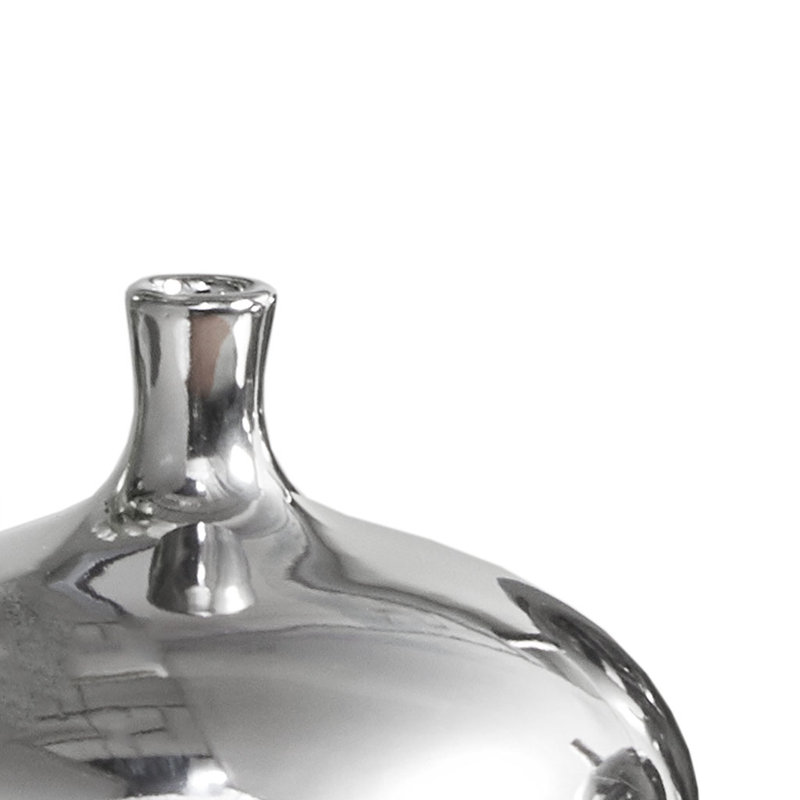 Vase de table en céramique Gizele, Argent argent