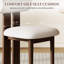 Chaise de salle à manger Tish Modern entièrement assemblée, similicuir, beige, pieds en bois massif brun