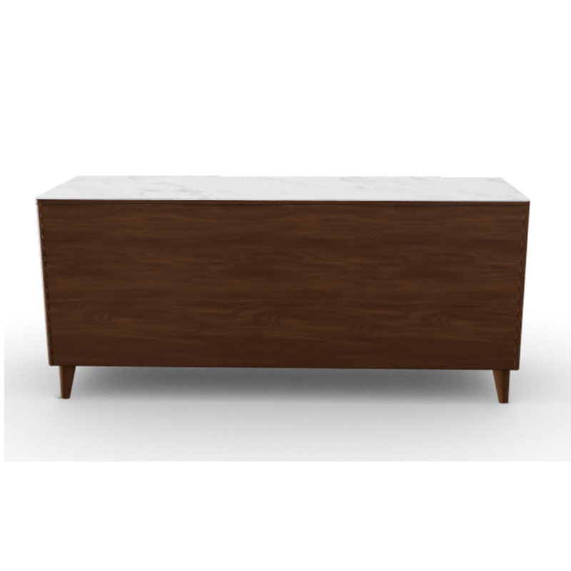 Boston Dresser with 6 Drawers, Walnut Wood, Walnut