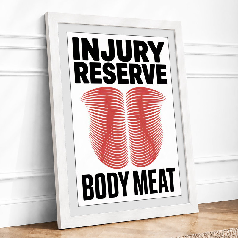 Body Meat Typography - Print, A3 - 42.0 x 29.7 cm, White