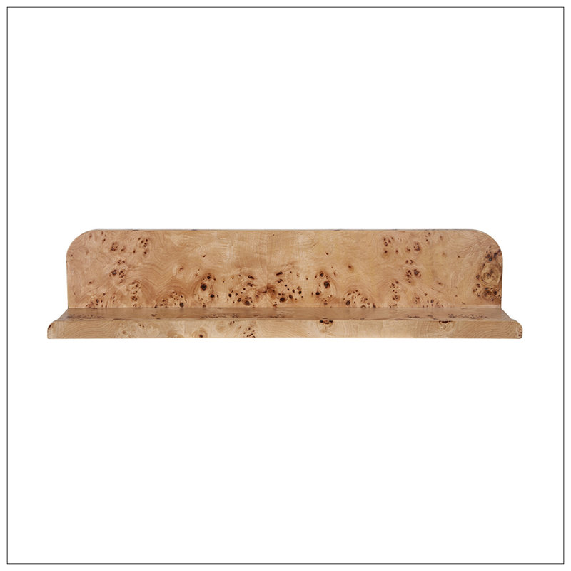 Burl Wood Floating Wall Shelf, 4.7" H x 23.6" W x 4.7" D
