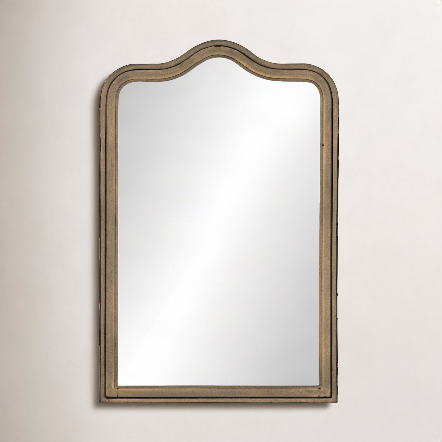 Metal Arch Wall Mirror, Gold