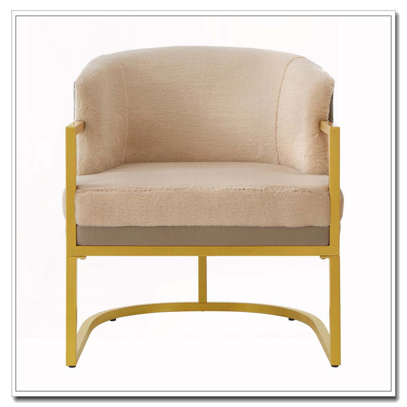 Chaise de lecture rembourrée Modern, Brun