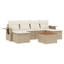 Ensemble de canapé de jardin Vidaxl beige, blanc crème