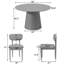 Ensemble de table de salle à manger 4 personnes Chynthia avec chaise d'appoint rembourrée-1023913611-1023913612