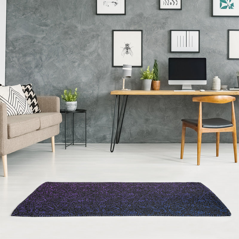 Tapis noir/mauve zone, Rectangle 3 pi x 5 pi