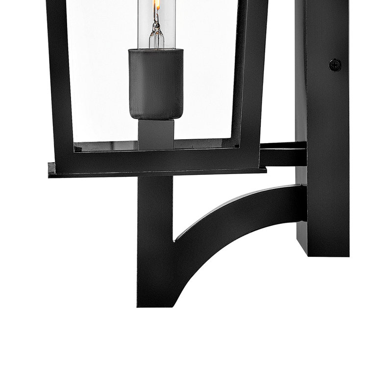 Georgetown 1 - Light Outdoor Wall Lantern, Black, 26.75" H x 8.5" W x 9.75" D
