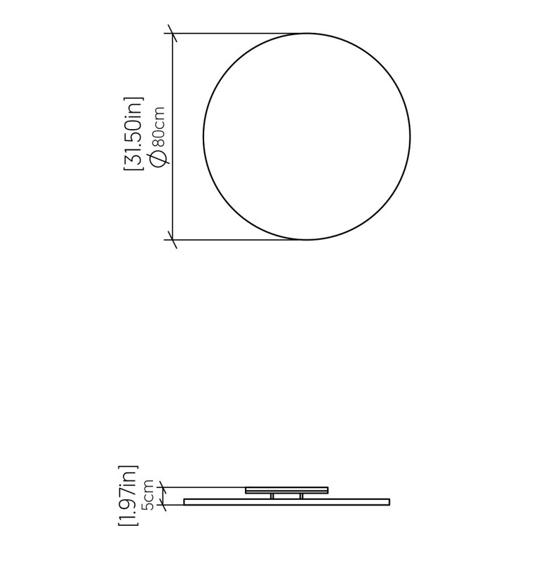 Lampe murale Clean Clean, H 31,5 po x l 31,5 po x P 1,18 po, Sable