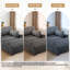 Chaise longue surdimensionnée en flanelle de fourrure de lapin avec accoudoirs et coussins Helton-129792722