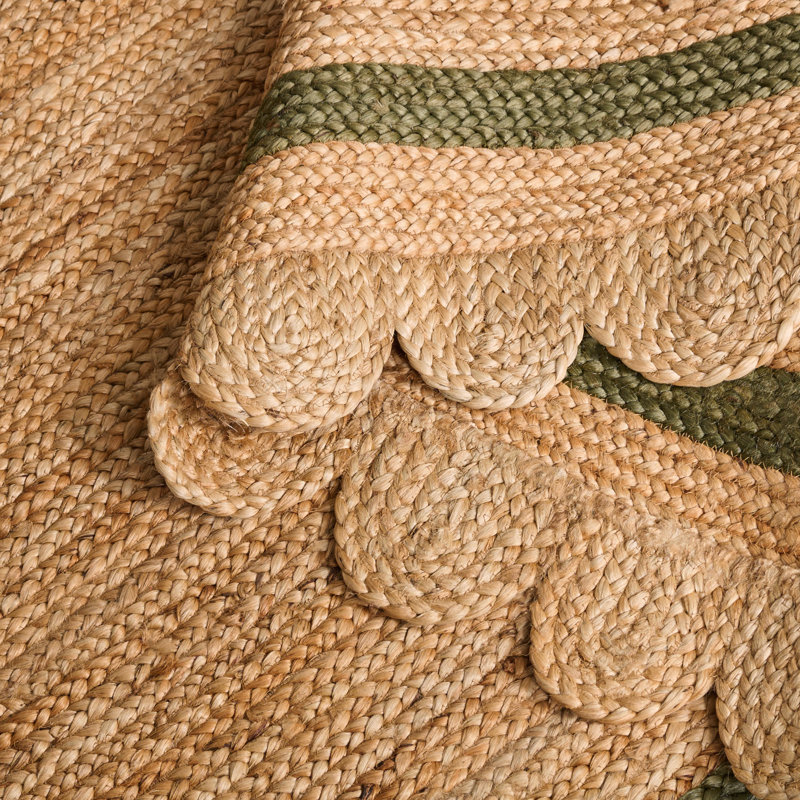  Tapis géométrique en jute tissé à la main Inaki, Rectangle 6 pi x 9 pi