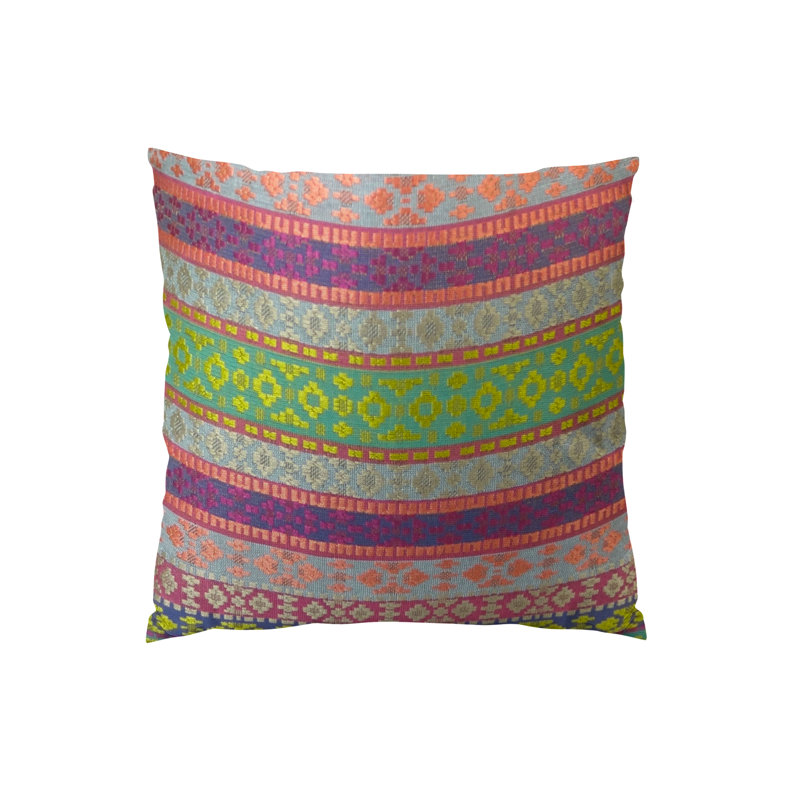 Coussin décoratif Fuchsia Stripes, H 20 po x l 20 po