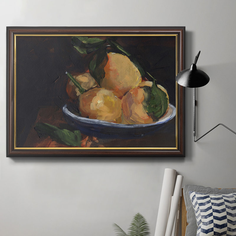 Assiette à fruits I, toile encadrée de qualité supérieure - prête à être accrochée, H 18 po x l 27 po x P 2,5 po