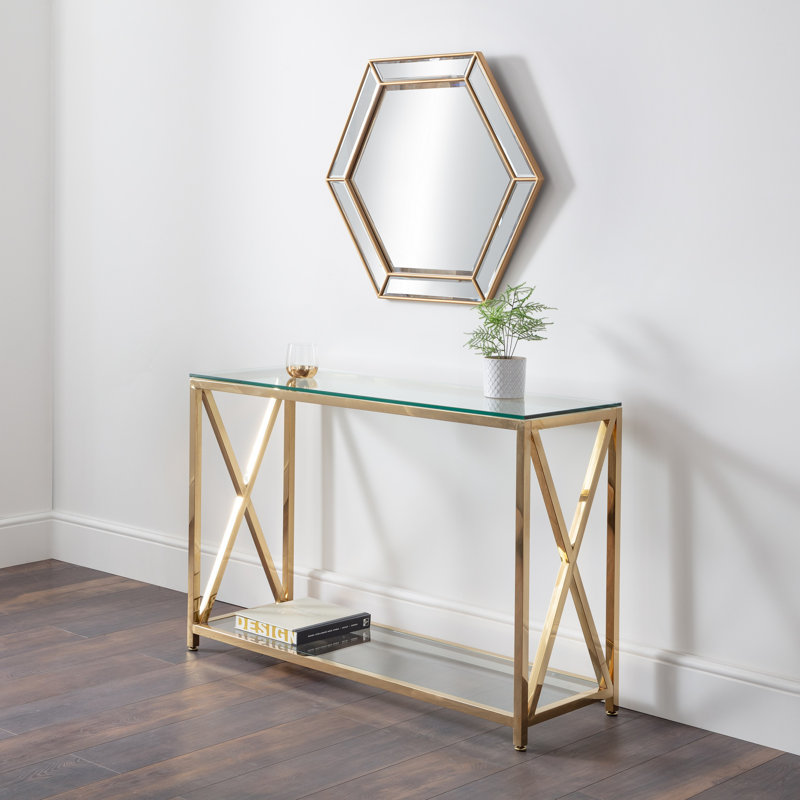 Trueblood Console Table, Gold