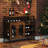 Brown Small Sideboard And Buffet Cabinet With Mesh Door And Detachable Wine Rack