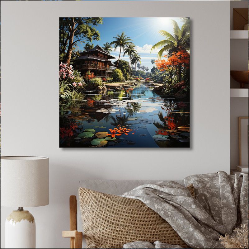 Asian Art Bali Bliss - Décoration murale asiatique en métal, H 16 po x l 16 po x P 1 po