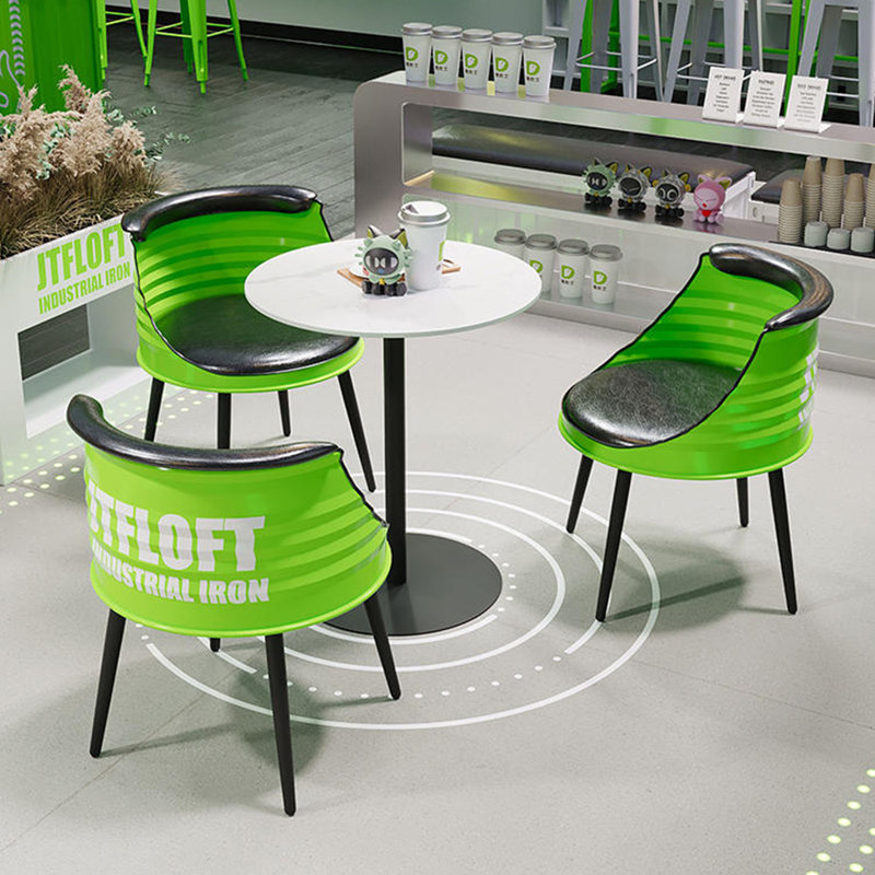 Ensemble de table et chaises de style industriel L 25,6 x l 25,6, 4