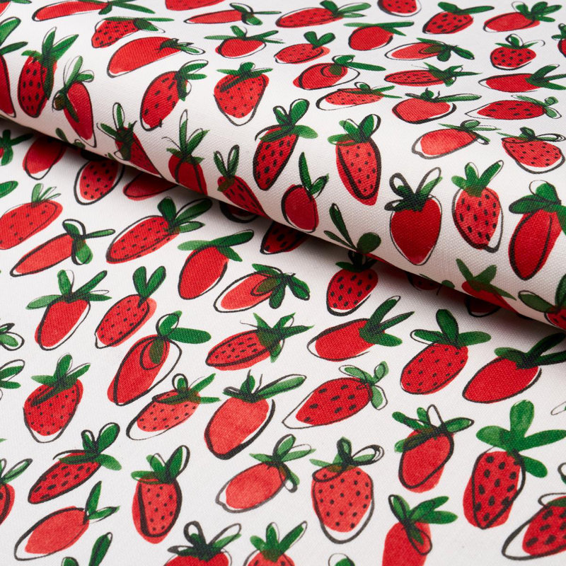 Tissu intérieur / extérieur Schumacher X Studio Bon Shortcake, Rouge
