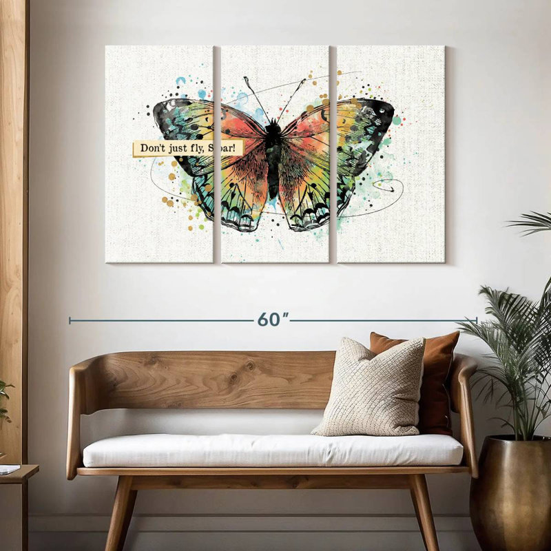 Thoughtful Butterflies I, 32" H x 50" W