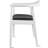 Hashimoto Solid Real Wood Open Back Pu Leather Seat Dining Arm Chair-859375172