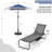 3 Piece Outdoor Chaise Lounge Set With Umbrella-116989361