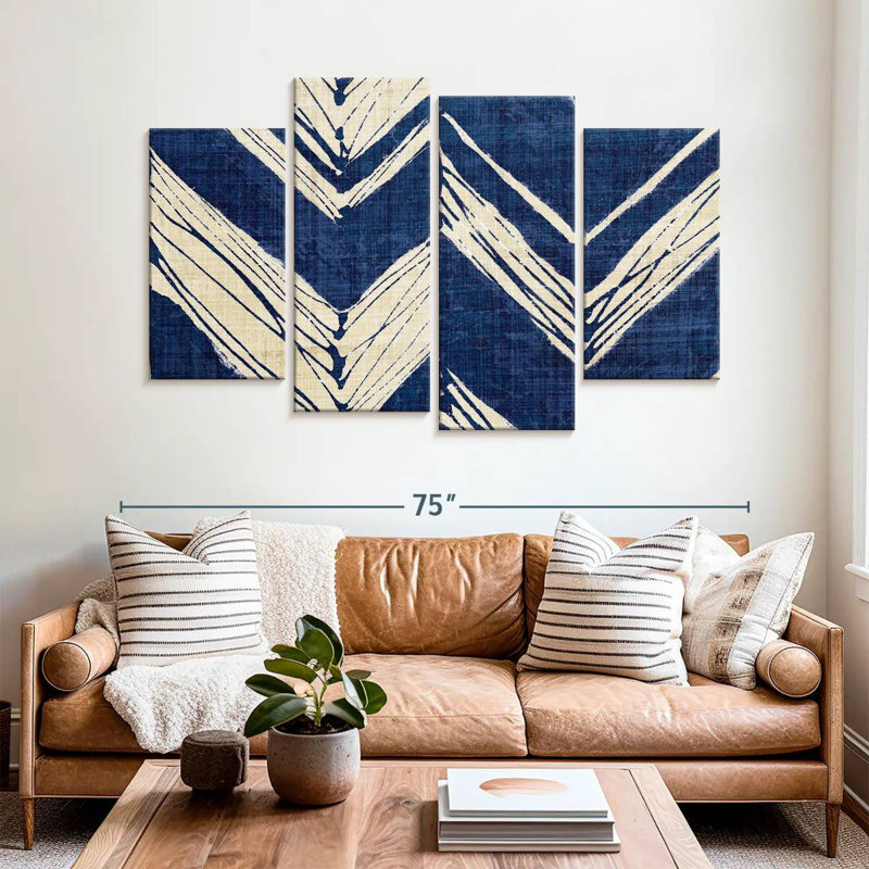 Batik indigo Kerner II, H 42 po x l 68 po