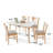Rowley 5-Piece Solid Wood Modern Rectangular Dining Table Set with 4 Chairs-91296824