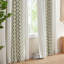 Élégant panneau de rideau en coton vert avec rayures et doublure en chenille pour plus d'intimité et de style-1505349542-1505349538