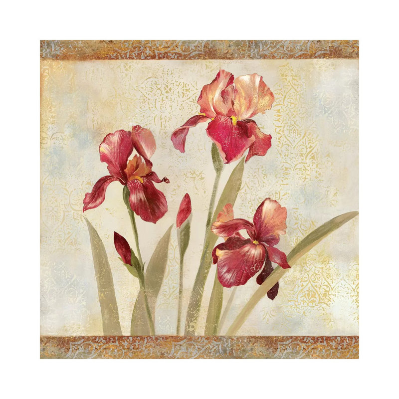 Iris Tapestry I by Asia Jensen - Wrapped Canvas Print, 93.98 cm H x 93.98 cm W x 3.175 cm D