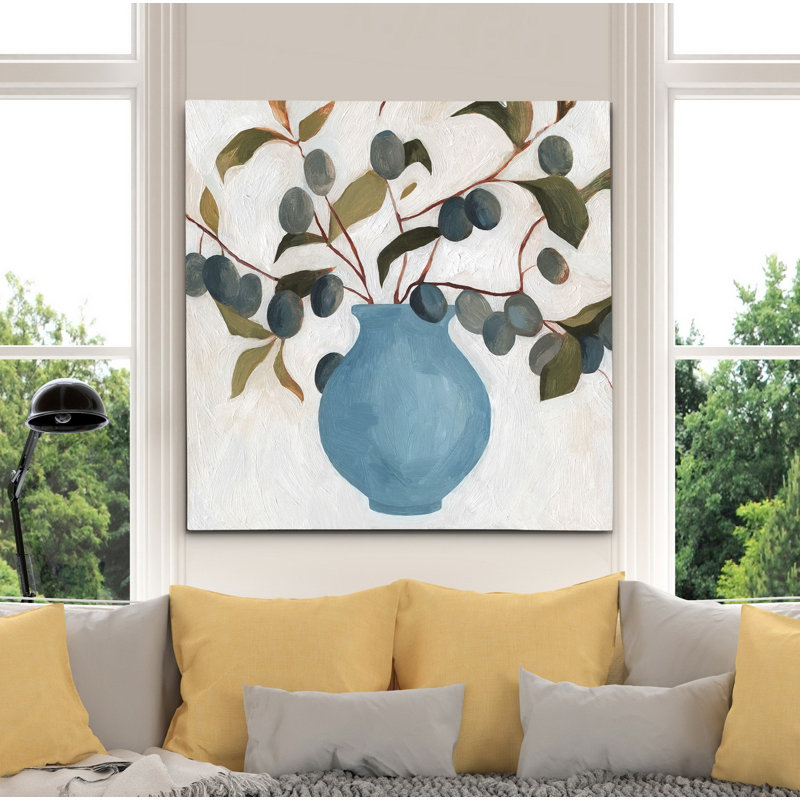 Plum Branch Arrangement II, peinture, H 24 po x l 24 po x P 1,5 po, Toile tendue