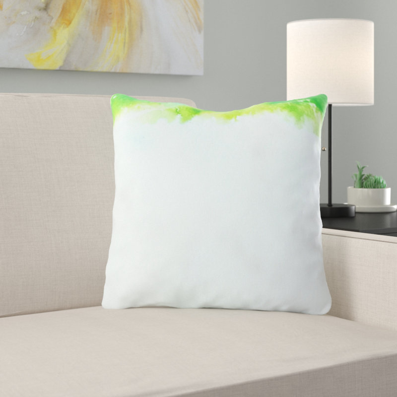 Coussin décoratif aquarelle Ato, Microsuède, Intérieur