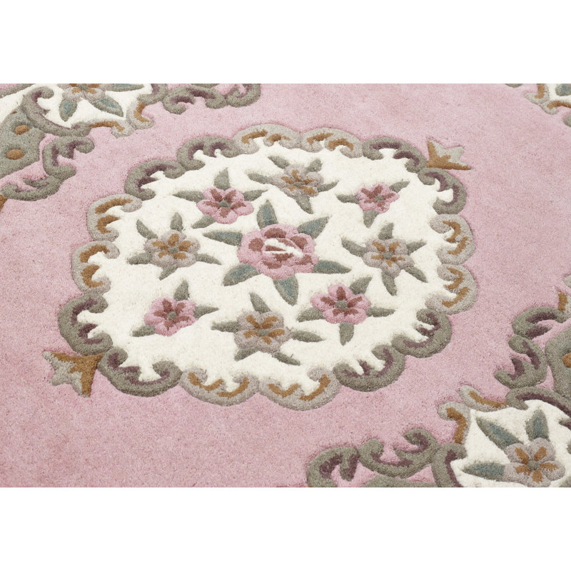 Comfort Oriental Wool Hand Woven Pink, Rectangle 150 x 240cm