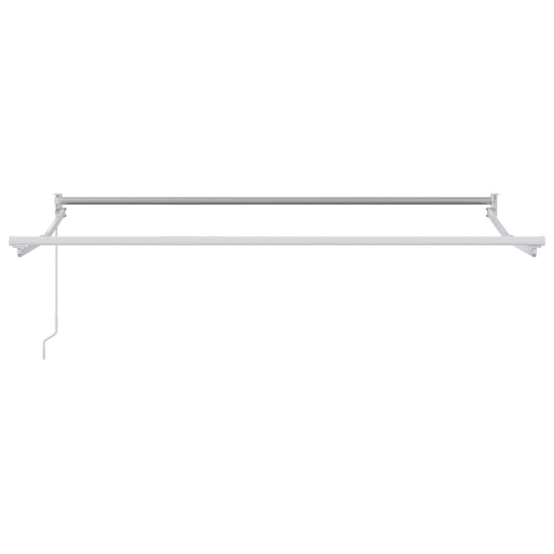 VidaXL 200cm D Polyester Cover Retractable Patio Awning, 300cm W x 200cm D, White