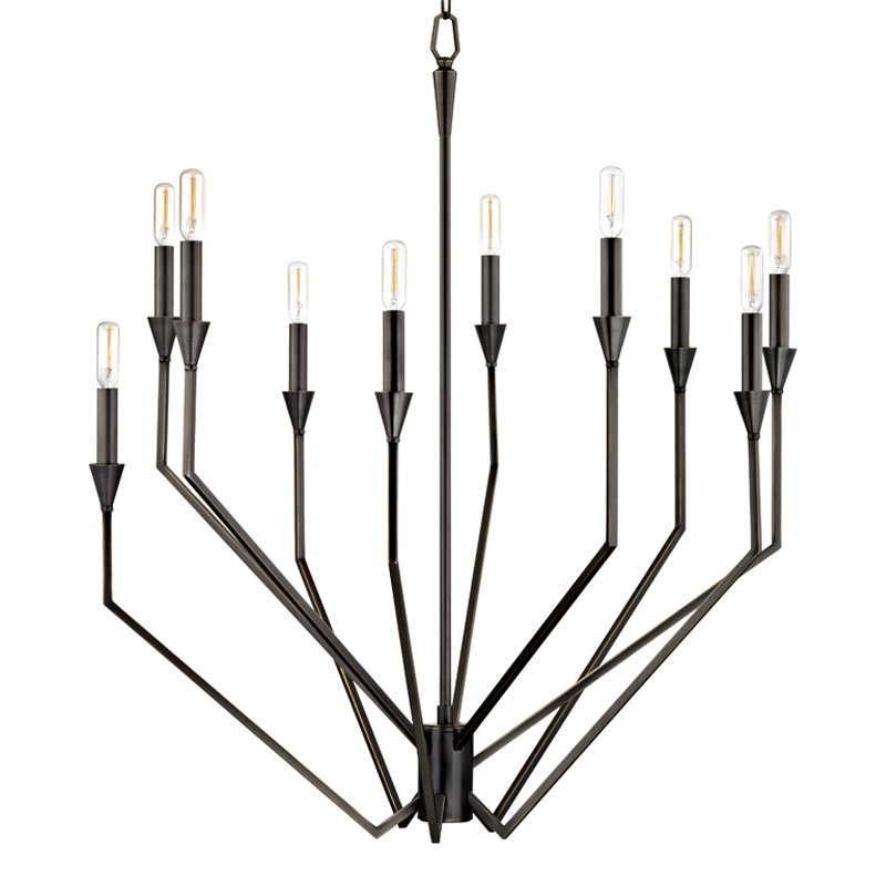 Archie 10 Light Chandelier, Old Bronze