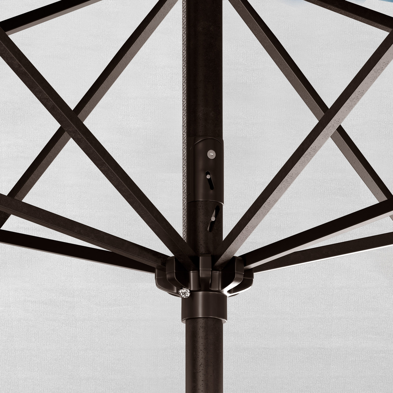 Stevie 9' Umbrella, White - Olefin