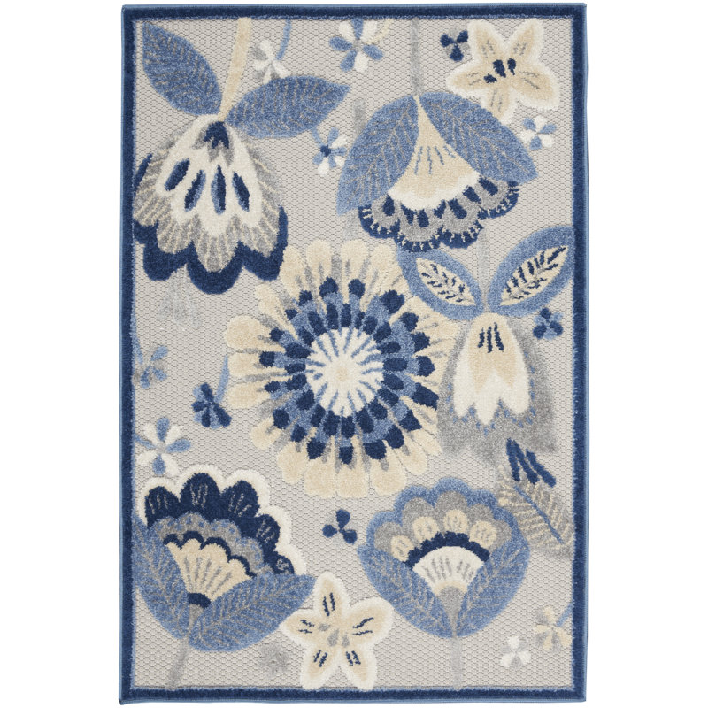 Lusby Floral Indoor Rug, Rectangle 2'8" x 4'
