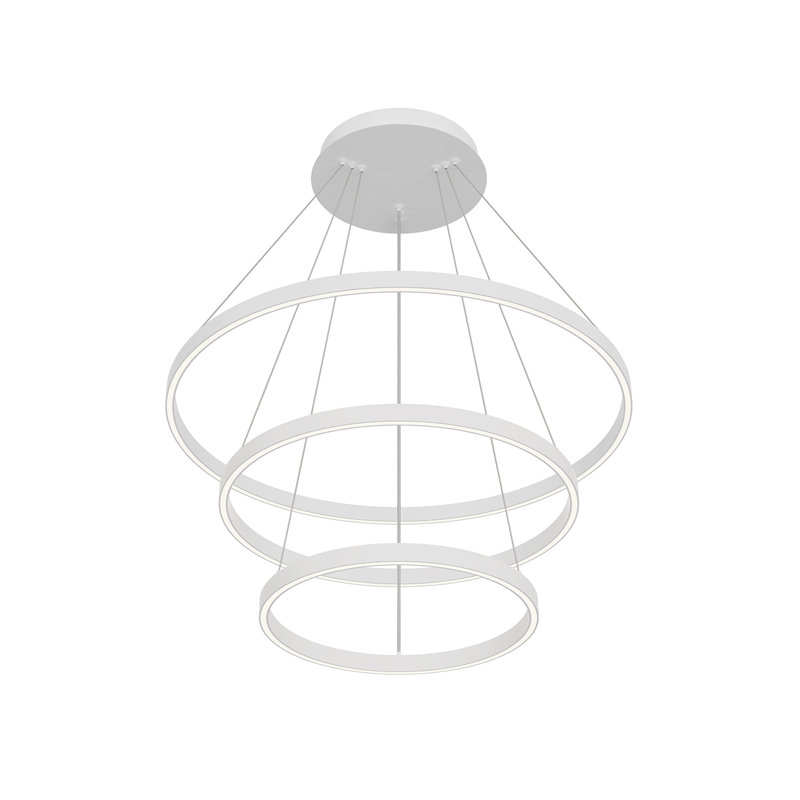 Cerchio 3 - Light Chandelier, White, 1.38" H x 31.5" W x 31.5" D, No Bulb Included