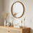 Round Rope Effect Frame Decorative Wood Mirror-1468234393
