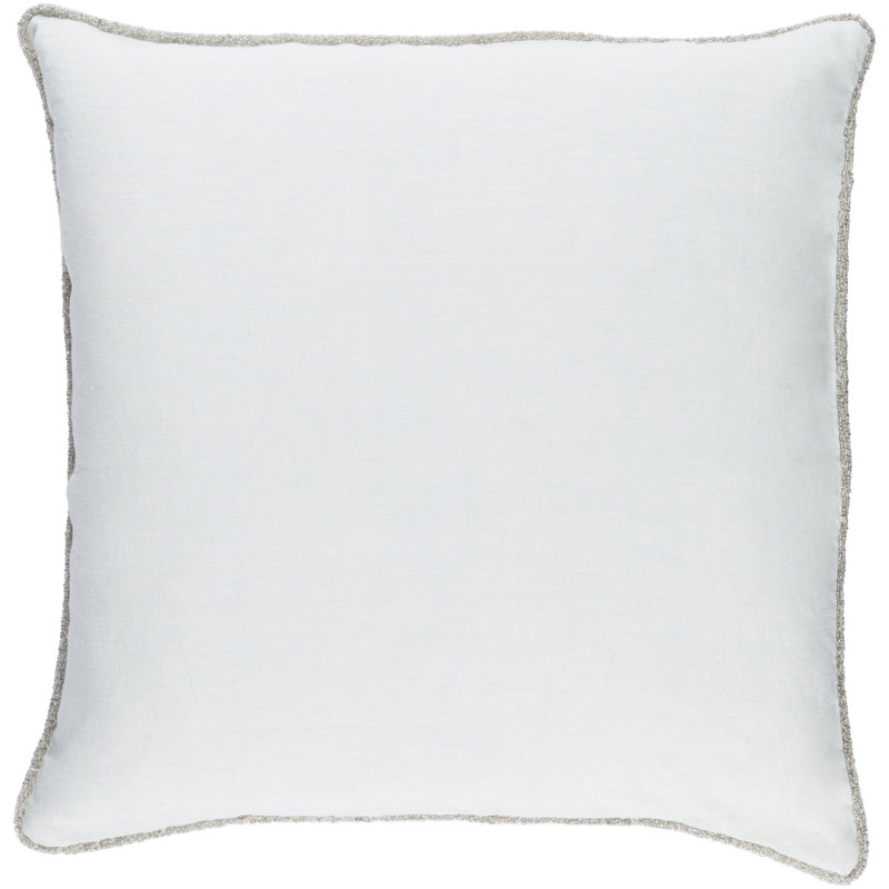 Sasha Solid Linen Throw Pillow, 18" x 18"