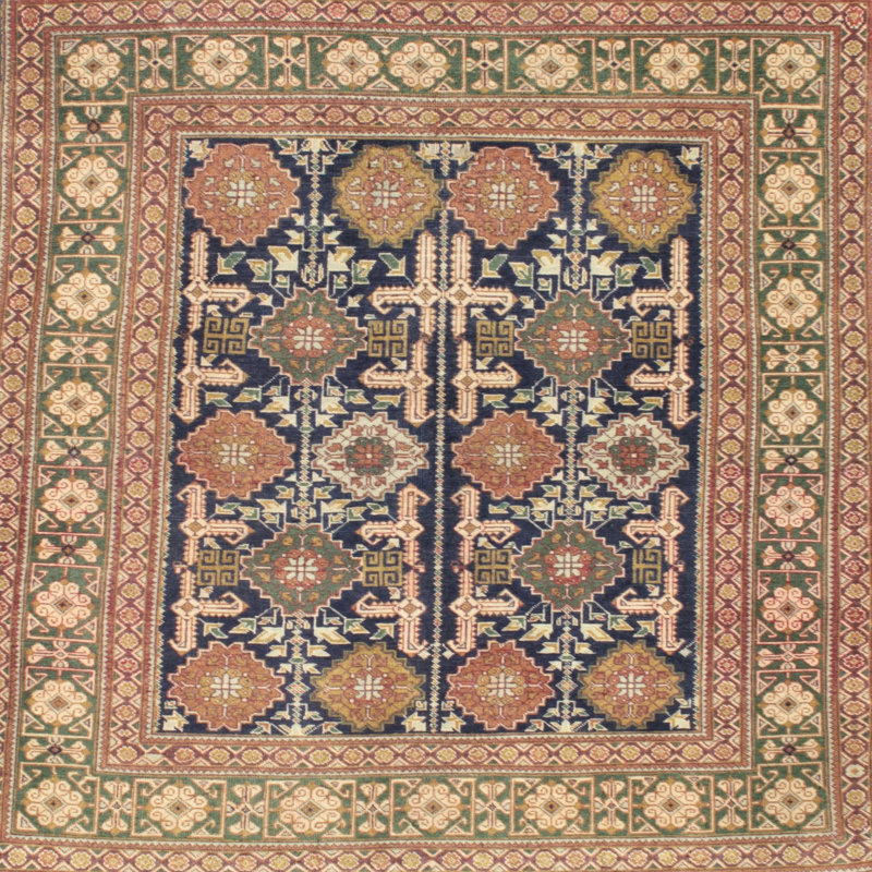 Tapis beige Southwestern, Rond 4 pi