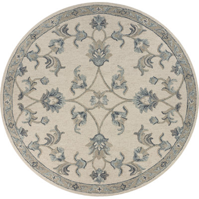 Munz Handmade Traditional Natural Wool Indoor Round Rug